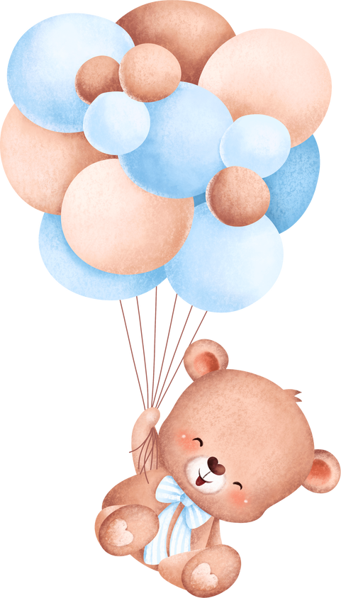 Teddy bear and balloons